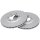 2 brake discs ventilated Ø 258 mm 22 mm A.B.S. for MITSUBISHI L