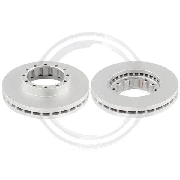 2 brake discs ventilated Ø 293 mm 40 mm A.B.S. for MITSUBISHI and others