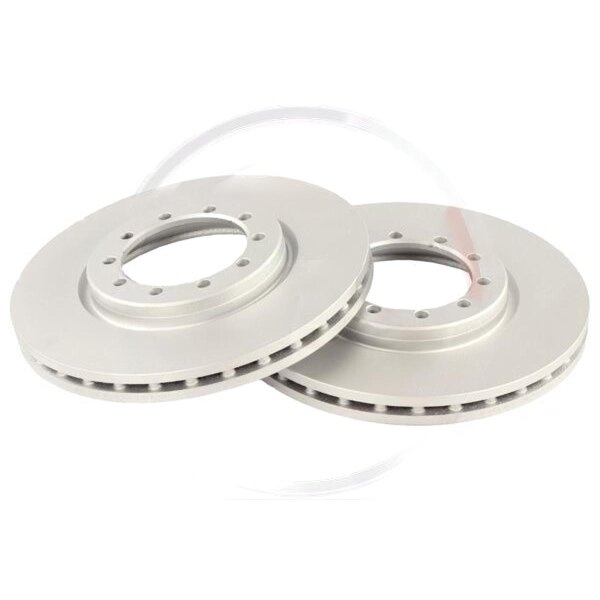 2 brake discs ventilated Ø 290 mm 26 mm A.B.S. for RENAULT TRUCKS and others