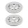 2 brake discs slotted perforated Ø 390 mm 36 mm A.B.S. for e.g. MB S-CLASS