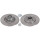 2 brake discs full Ø 238 mm 8 mm A.B.S. for RENAULT CLIO and others