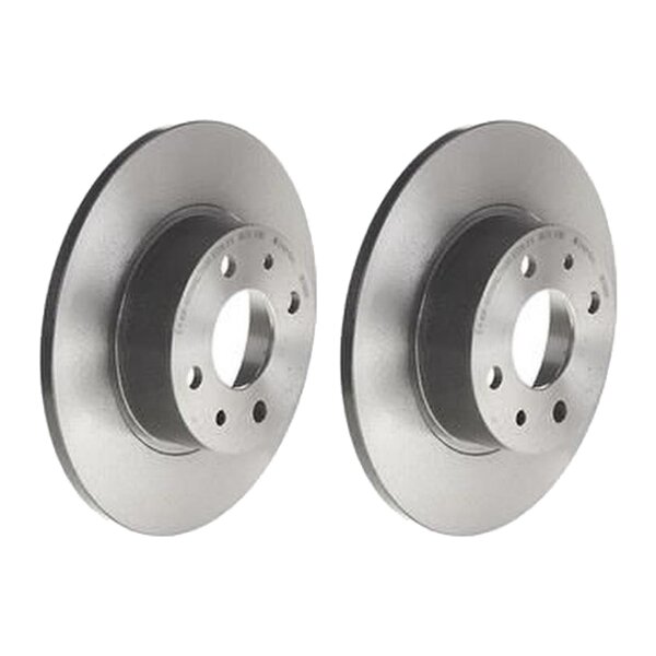 2 brake discs full Ø 251 mm 10 mm coated BREMBO for e.g. LANCIA THEMA