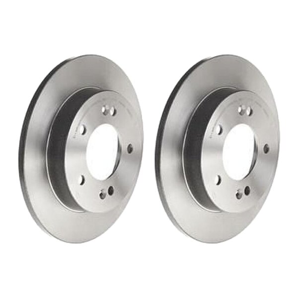 2 brake discs full Ø 258 mm 10 mm coated BREMBO for e.g. HYUNDAI ix20