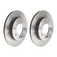 2 brake discs full Ø 258 mm 10 mm coated BREMBO...