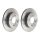 2 brake discs full Ø 234 mm 10 mm coated BREMBO for e.g. HYUNDAI i10