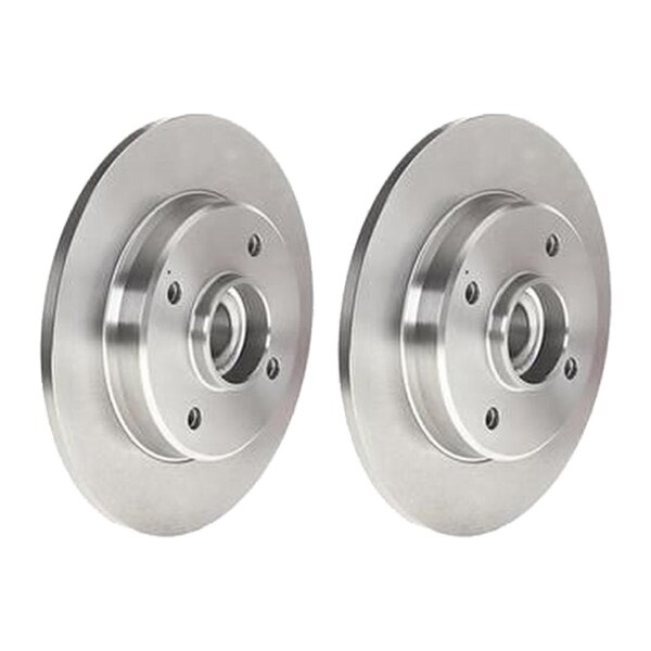 2 brake discs full Ø 244 mm 9 mm BREMBO for PEUGEOT 208 and others