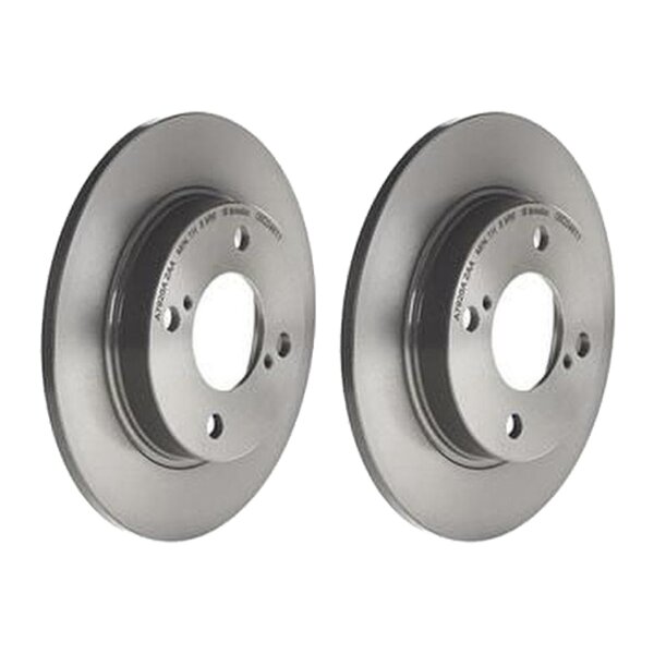 2 brake discs full Ø 228 mm 9 mm coated BREMBO for SUZUKI SWIFT and others