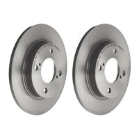 2 brake discs full Ø 228 mm 9 mm coated BREMBO for...