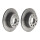 2 brake discs full Ø 253 mm 10 mm coated BREMBO for SKODA OCTAVIA and others