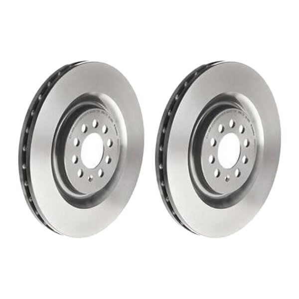 2 brake discs internally ventilated Ø 323 mm 28 mm coated BREMBO for SEAT LEON
