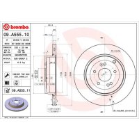 Rear brake disc 330mm BREMBO for GENESIS Coupe
