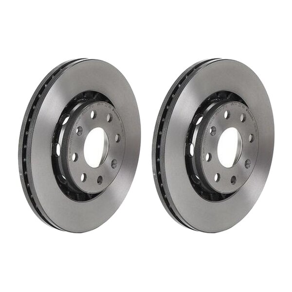 2 brake discs ventilated Ø 256 mm 24 mm BREMBO for CHEVROLET AVEO and others
