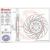 Front brake disc 360mm BREMBO for ALFA ROMEO GIULIA