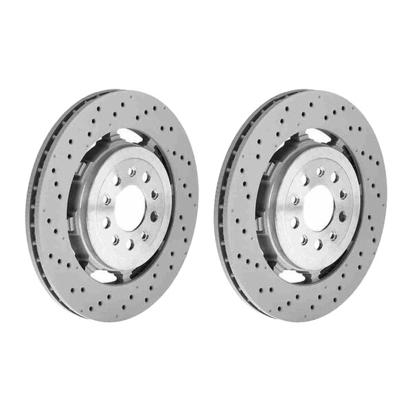 2 brake discs Ø 350 mm 28 mm coated BREMBO for e.g. ALFA ROMEO GIULIA