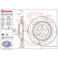 Front brake disc 370mm BREMBO for AUDI A3 Sportback