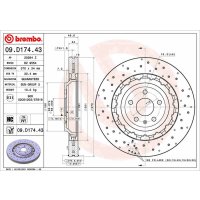 Front brake disc 370mm BREMBO for AUDI TT