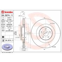 Front brake disc 350mm BREMBO for FORD FOCUS III