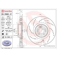 2 brake discs ventilated Ø 375 mm 36 mm BREMBO for MERCEDES-BENZ GLE and others