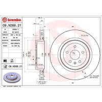Rear brake disc 365mm BREMBO for TESLA MODEL S