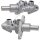 Master brake cylinder Ø 23.8 mm M12x1 2-alu connection A.B.S. for e.g. AUDI TT