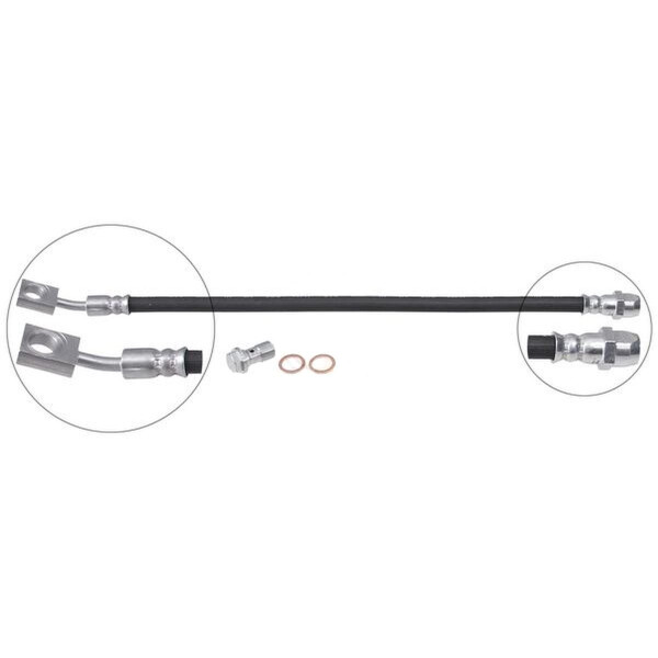 Brake hose 353 mm M10x1.0 12.0 mm A.B.S. for e.g. MB C-CLASS