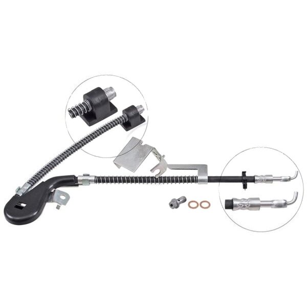 Brake hose 780 mm BANJO 10.0 mm INN M10x1.0 A.B.S. for PEUGEOT 407 and others