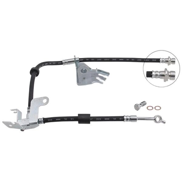 Brake hose 850 mm BANJO 10.0 mm INN M10x1.0 A.B.S. for e.g. LAND ROVER SPORT