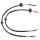 Parking brake cable no rolling 967 mm A.B.S. for BMW X5 and others