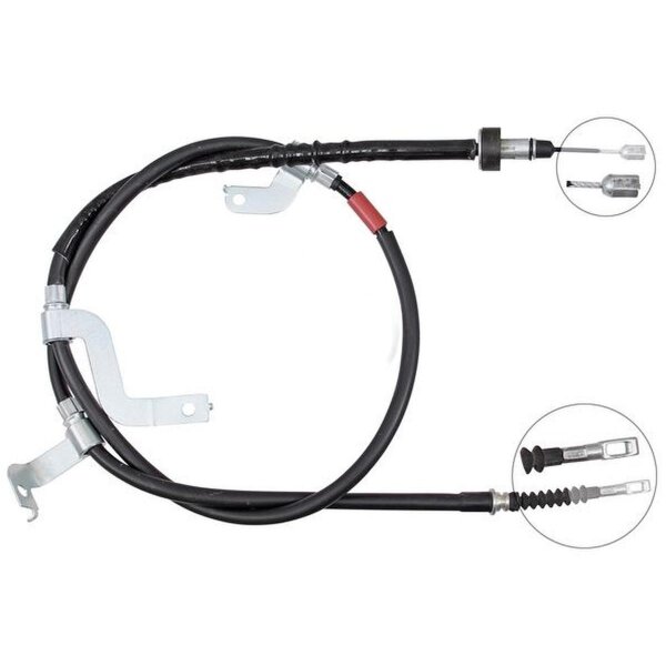 Parking brake cable 1,750 mm A.B.S. for HYUNDAI ACCENT and others