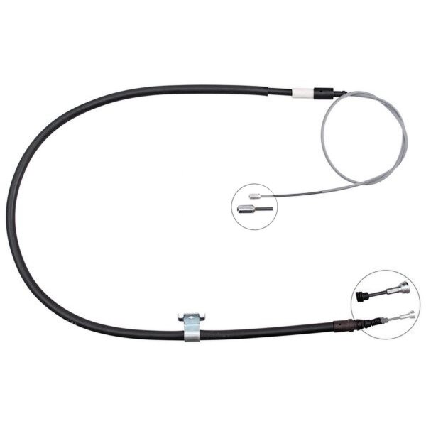 Parking brake cable 1,895 mm disc brake A.B.S. for PEUGEOT 308 and others