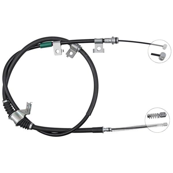 Seilzug Feststellbremse 1.672 mm Scheiben A.B.S. für u.a. MITSUBISHI PAJERO