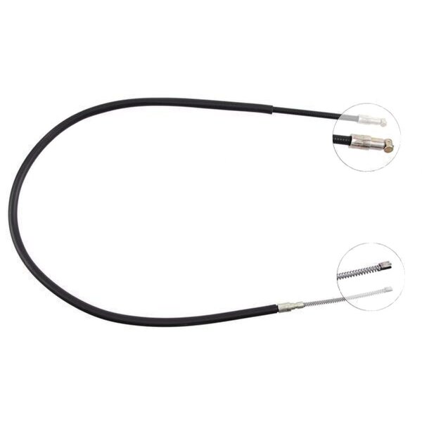 Parking brake cable 1,350 mm drum brake A.B.S. for HYUNDAI PONY and others