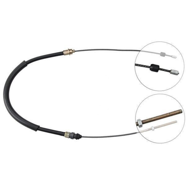 Parking brake cable 872 mm disc brake A.B.S. for e.g. PEUGEOT 405