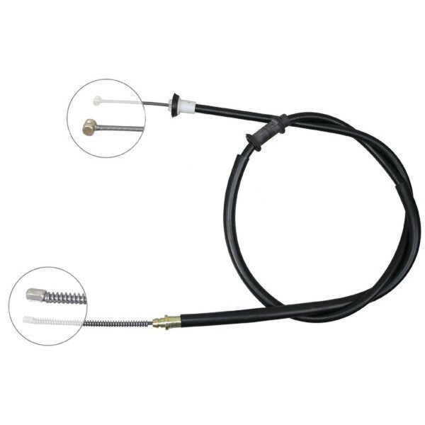Parking brake cable 1,557 mm drum brake A.B.S. for FIAT IDEA and others