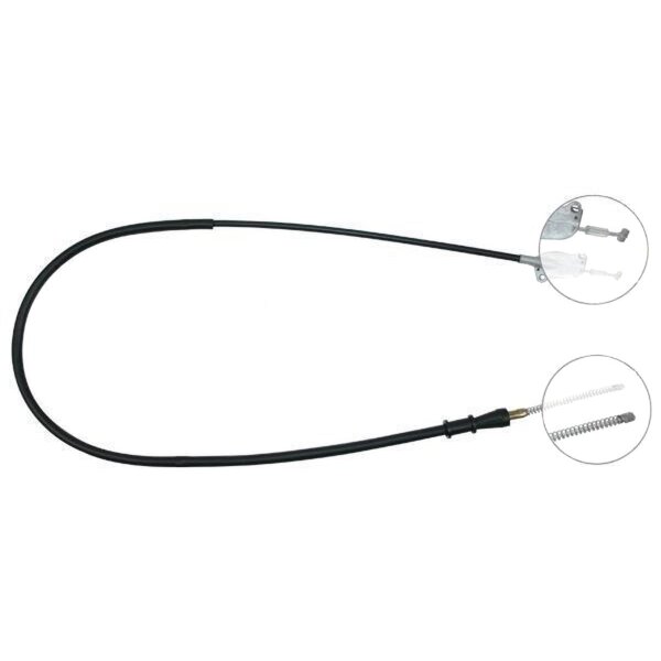 Parking brake cable 1,680 mm drum brake A.B.S. for DAIHATSU APPLAUSE