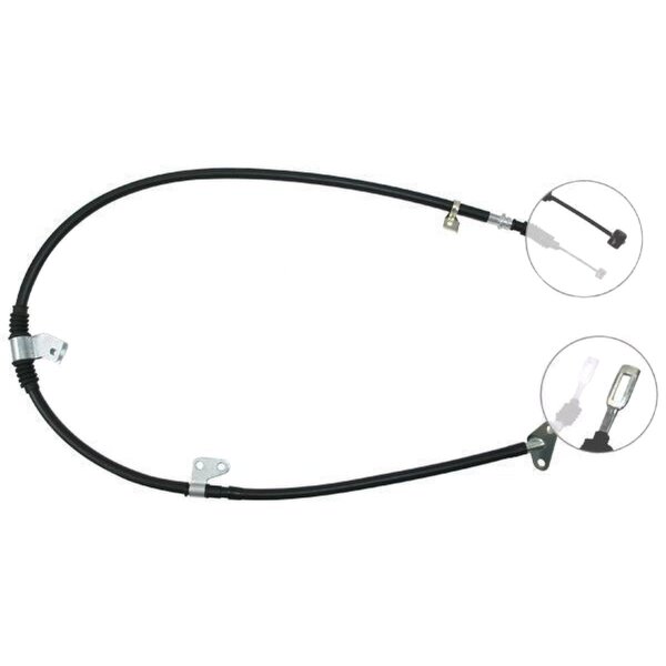Parking brake cable 1,650 mm drum brake A.B.S. for e.g. MAZDA 626