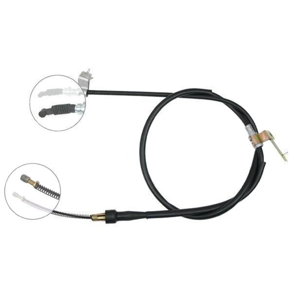 Parking brake cable 1,665 mm drum brake A.B.S. for e.g. MAZDA 626