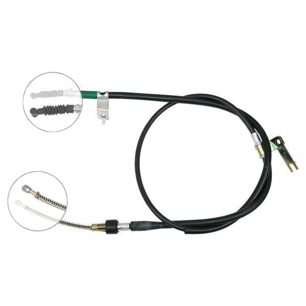 Parking brake cable no rolling 1.685 mm A.B.S. for e.g. MAZDA 626