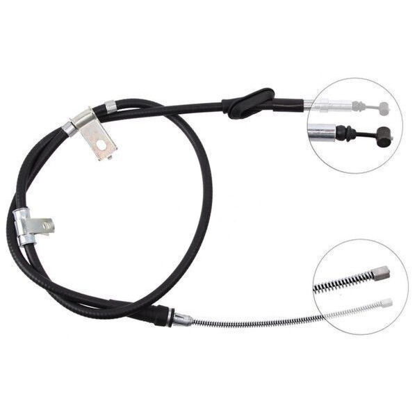 Parking brake cable 1,568 mm drum A.B.S. for e.g. LAND ROVER FREELANDER