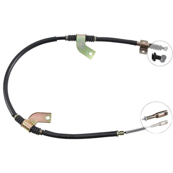 Parking brake cable 1,077 mm discs A.B.S. for SSANGYONG KORANDO and others