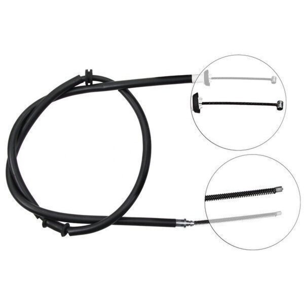 Parking brake cable 1,710 mm drum brake A.B.S. for FIAT FIORINO and others