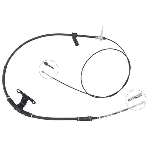 Parking brake cable 2,580 mm drum brake A.B.S. for KIA CARNIVAL