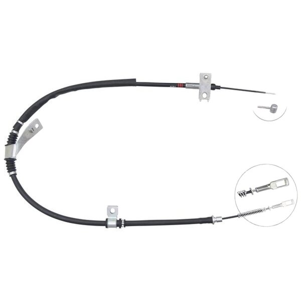 Parking brake cable 1,340 mm discs A.B.S. for SSANGYONG REXTON and others