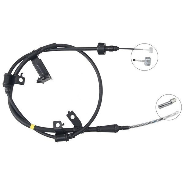 Parking brake cable 1,610 mm drum brake A.B.S. for HYUNDAI ACCENT and others
