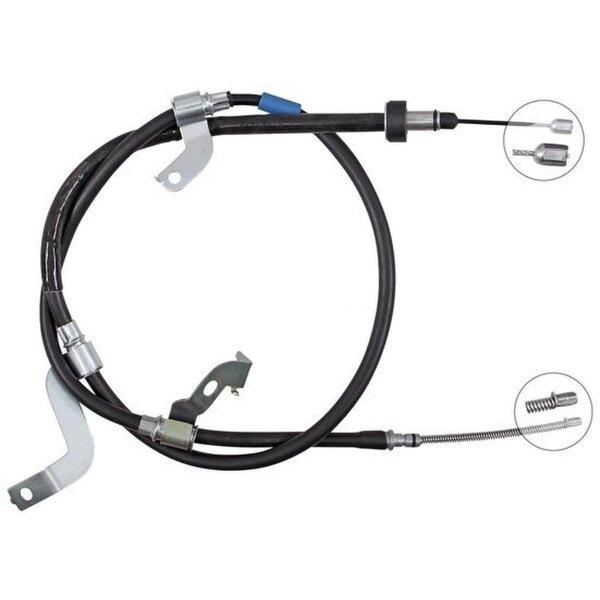 Parking brake cable 1,662 mm drum brake A.B.S. for KIA RIO and others