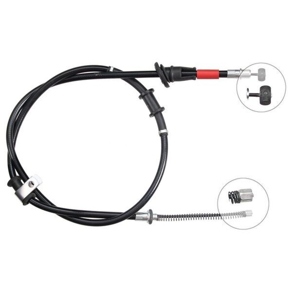 Parking brake cable 1,490 mm drum brake A.B.S. for MITSUBISHI SPACE