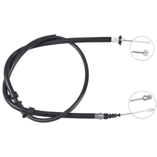 Parking brake cable 1,550 mm disc brake A.B.S. for FIAT PANDA and others