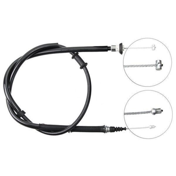Parking brake cable 1,465 mm disc brake A.B.S. for FIAT PANDA and others