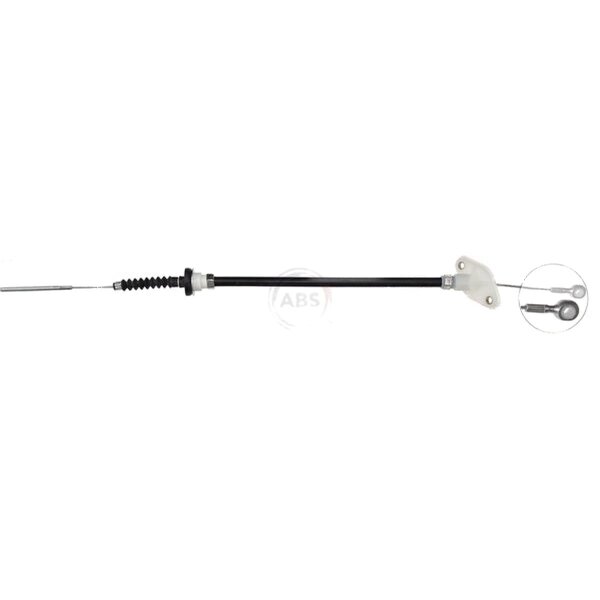 Clutch actuation cable pendulum 635 mm A.B.S. for LANCIA Y10