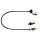 Clutch actuation cable 1,320 mm A.B.S. for PEUGEOT 405 and others